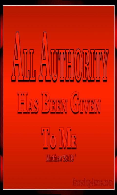 Matthew 28:18 All Authority Has Been Given (red)